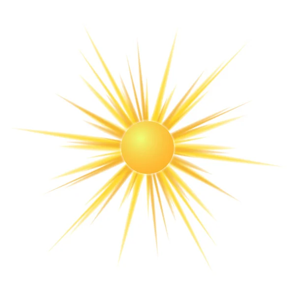 Иконка Солнца Дизайна Погоды Векторный Логотип Eps10 — стоковый вектор