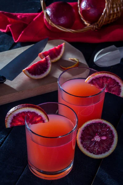 Jugo de naranja casero de sangre — Foto de Stock