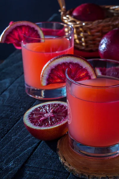 Homemade blood orange juice — Stock Photo, Image