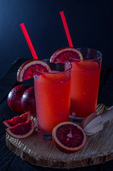 Homemade blood orange juice — Stock Photo, Image