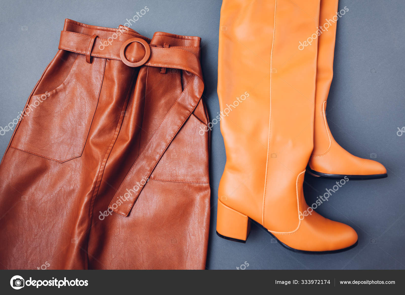 trendy leather boots