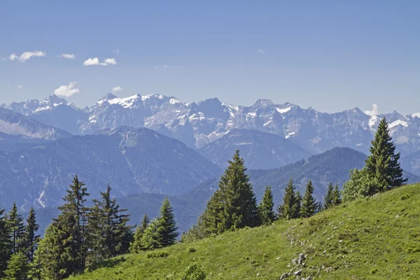 Karwendel 山的看法 — 图库照片