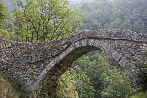 Piedmont에 있는 오래 된 돌 다리 — 스톡 사진
