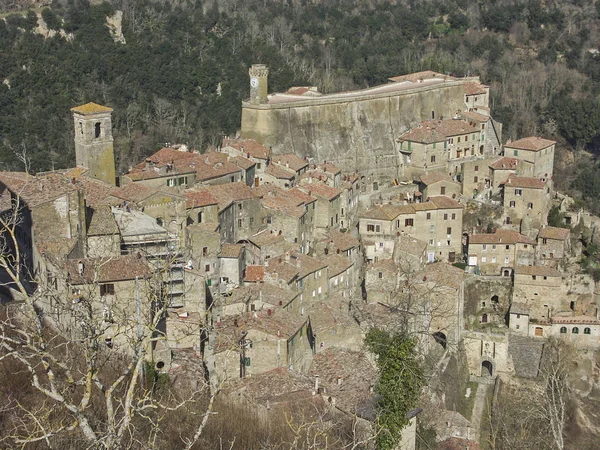 Sorano in Toskania — Zdjęcie stockowe