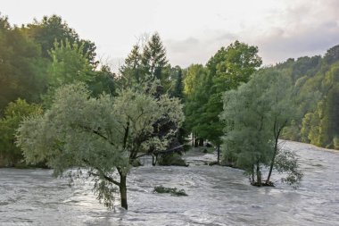 Isarwinkel yılında sel