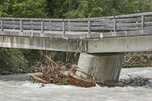 Overstromingen veroorzaakte schade in Opper-Beieren — Stockfoto