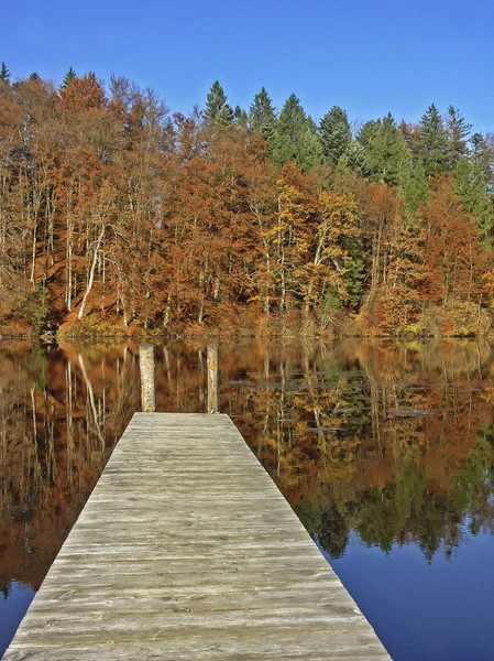 Hacken jezero na podzim — Stock fotografie