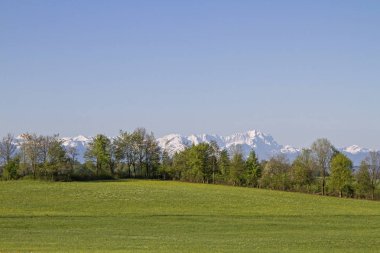 Sular Moosham Upper Bavaria yakınındaki demirlemek