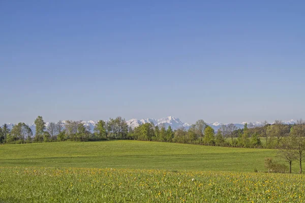 Vista das Montanhas Wetterstein — Fotografia de Stock