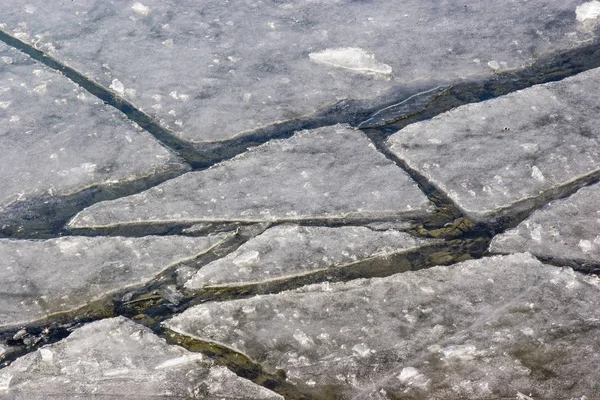 Icy puzzle at lake Tegernsee — Stock Photo, Image