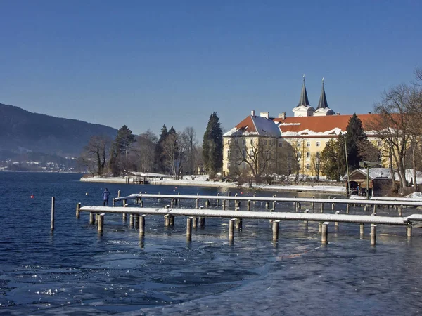 Mosteiro Tegernsee no inverno — Fotografia de Stock
