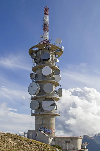 Stacji radiowej na Monte Bondone — Zdjęcie stockowe