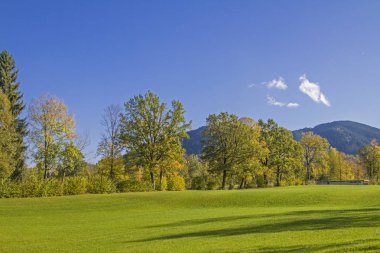 Isarwinkel sonbahar manzara