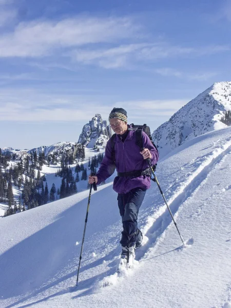 Escursione sciistica a Risserkogel — Foto Stock