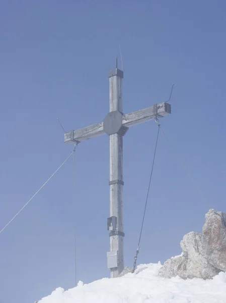 Auf dem Gipfel des wildalmjoch — Stockfoto