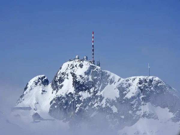 Χιονισμένο Wendelstein κορυφής το χειμώνα — Φωτογραφία Αρχείου