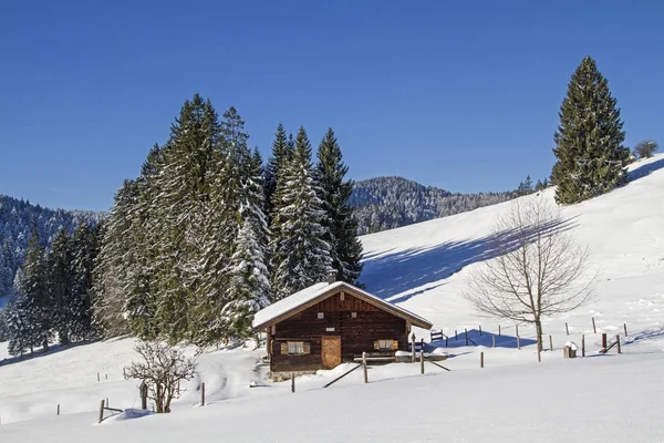 Rifugio Lexen nella zona di Benediktenwand — Foto Stock