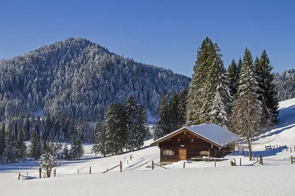 Rifugio Lexen nella zona di Benediktenwand — Foto Stock