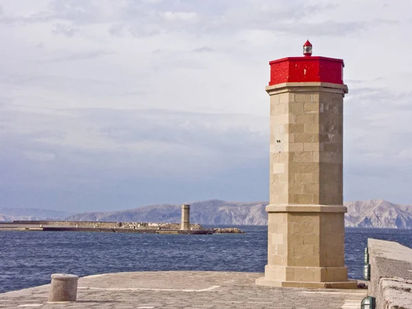 Harbor entrance on the Croatian coast — Stock Photo, Image