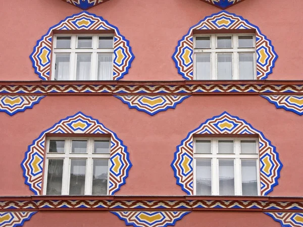 Detail eines Hauses in Ljubljana — Stockfoto