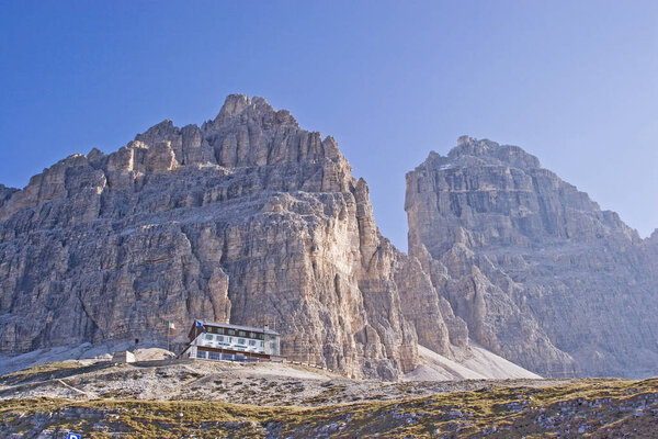 Auronzo hut and the Three Peaks