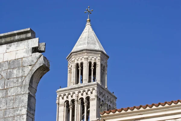 Kościół Domnius Split Służy Jako Katedra Znajduje Się Okolicy Pałacu — Zdjęcie stockowe