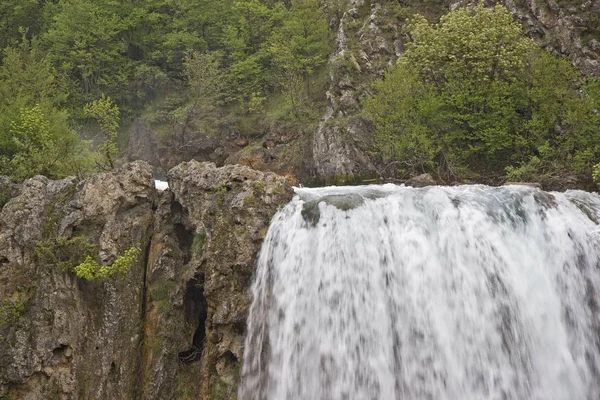 Kis Idilli Vízesés Alatt Forrás Krka Folyó — Stock Fotó