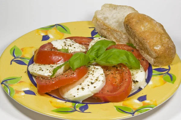 Mozzarella met tomaten — Stockfoto