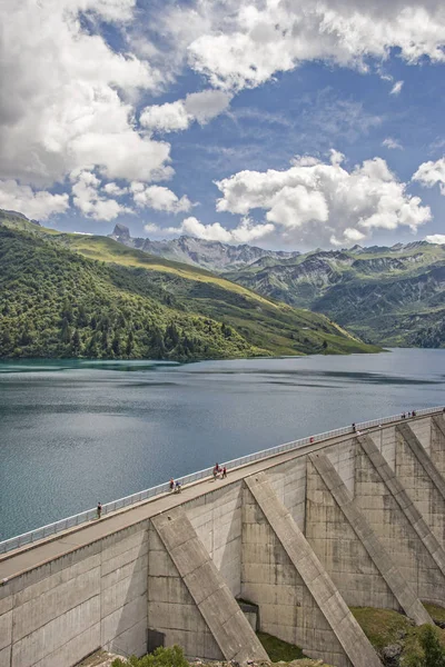 Lac de Roselend in Savoy — 图库照片