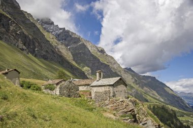 Gran Paradiso alanında Alp Köyü