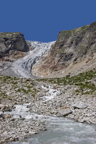 Льодовик в Валь Ferret — стокове фото