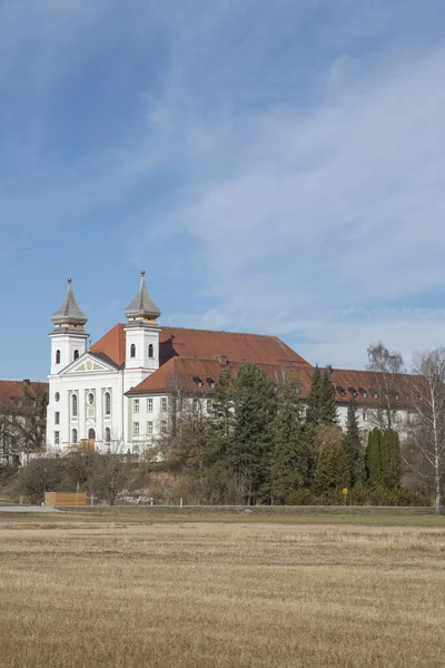 Mosteiro Schlehdorf Igreja Interessante Perto Lago Kochel — Fotografia de Stock