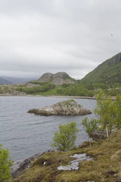 Ensamhet Och Ren Natur Landskap Lekafjorden — Stockfoto