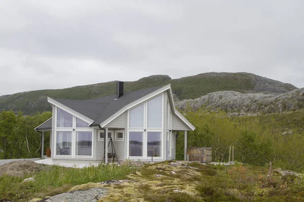 Ecological Construction Yet Comfortable Modern Holiday Home Remote Scandinavian Island — Stock Photo, Image