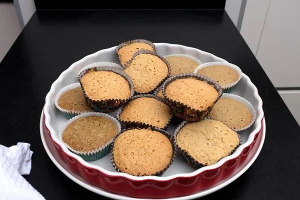 Cupcakes Rezept gebacken — Stockfoto