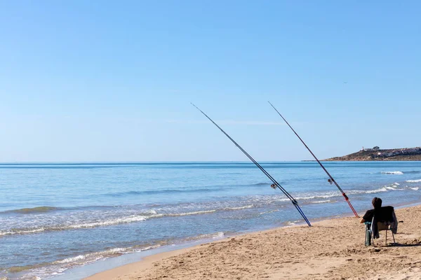 fishing in a calm day