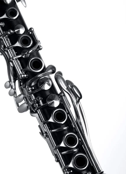 Teclas de clarinete en blanco — Foto de Stock