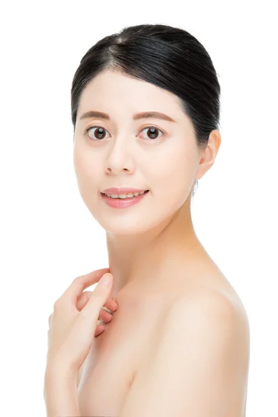 Asiatico bella faccia di giovani adulti donna pulito fresco pelle — Foto Stock