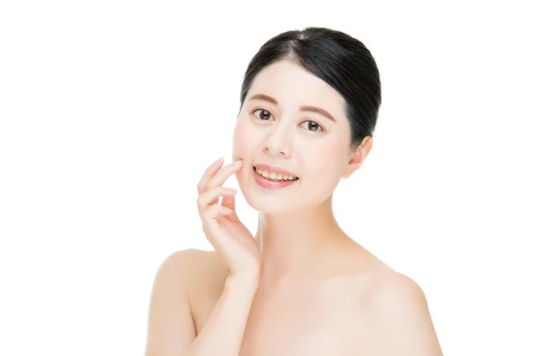 Asiatico bella faccia di giovani adulti donna pulito fresco pelle — Foto Stock