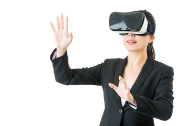 Asya iş kadını değmek perde Vr kulaklık gözlük tarafından