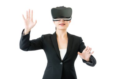 Asya iş kadını değmek perde Vr kulaklık gözlük tarafından