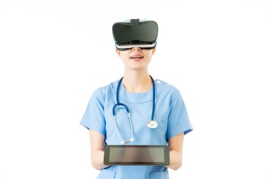 Asya cerrah dijital tablet kumandayı Vr kulaklık ekran göster