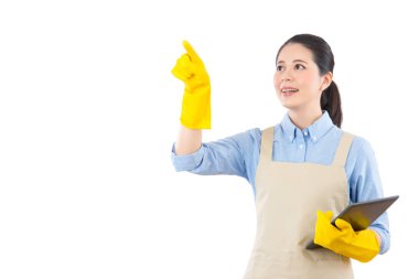 ev hanımı dokunmatik ekranla üzerinde air