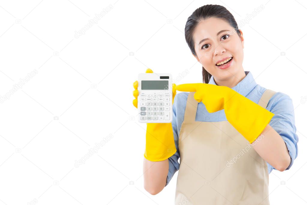 showing the price for cleaning service