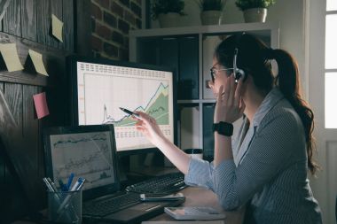 genç kız operatör yardım müşteri