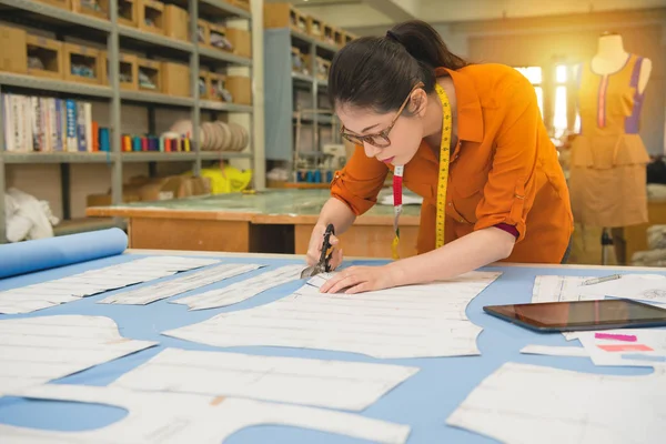 Professionele aantrekkelijke vrouwen kleermaker divisie — Stockfoto