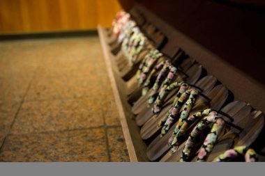 geleneksel komageta takunya ahşap çerçeve üzerinde Japonya