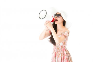 güzel Bayan haber söylüyorum hoparlör holding