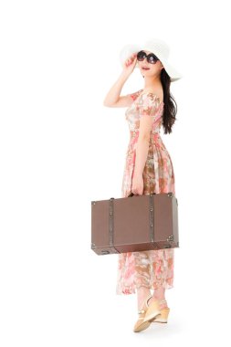 retro tarzı deri çanta taşıyan Gezgin