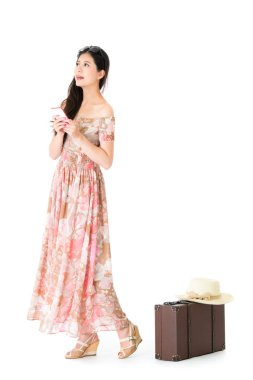 hayal elbise giyen yavaş güzellik kadın